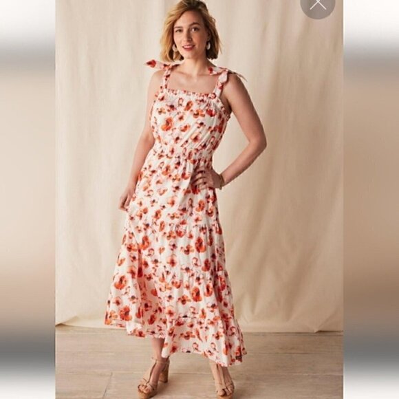Matilda Jane Women's White & Red Summer Siesta Poppy Maxi Dress, Medium M or S - Picture 1 of 4
